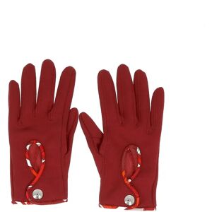 Hermes Gloves in Red Silk