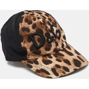 Dolce&Gabbana Embroidered Leopard Print Cotton Blend Baseball Cap Size 57