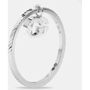 Gucci GG Running 18k White Gold Charm Ring Size 51