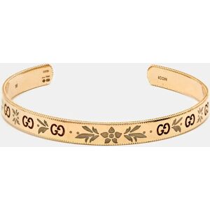 Gucci GG Icon Blossom Enamel 18k Rose Gold Cuff Bracelet 16