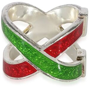 Gucci Crossover Enamel Ring in Sterling Silver