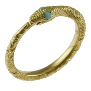 Gucci Ouroboros Ring No. 8.5 18K Turquoise Women's