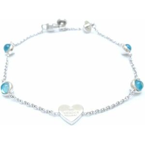 Gucci heart tag bracelet blue topaz silver 925 199687