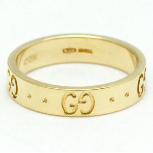 Gucci Icon Yellow Gold [18K] Fashion No Stone Band Ring Gold