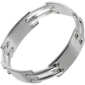 Gucci Bracelet Logo Plate Link Vintage Silver 925 Ladies