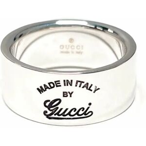 Gucci Logo Ring Silver 925 16.5 Men's