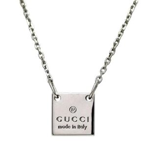 Gucci Necklace Silver 223514 Ag 925  Plate Pendant Square Women's Men's 45cm