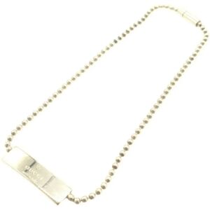 Gucci 2-row ball chain plate silver 925 bracelet