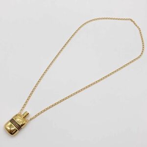 Gucci Necklace Sherry Line Bottle Motif Metal Gold