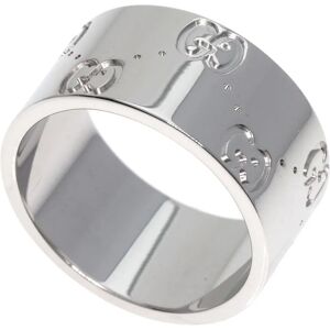 Gucci Icon Wide #10 Ring K18 White Gold Women's