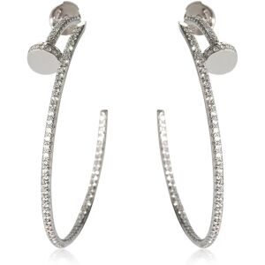 Cartier Juste Un Clou Diamond Hoop Earring in 18K White Gold 1.26 CTW