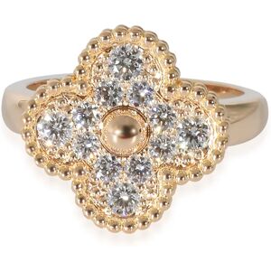 VAN CLEEF & ARPELS Alhambra Diamond Ring in 18k Rose Gold 0.48 CTW