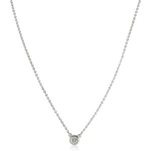 TIFFANY & CO. Elsa Peretti Diamond By The Yard Single Diamond Pendant in Silver