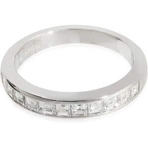 TIFFANY & CO. Half Eternity Wedding Band in Platinum 0.71 Ctw Square Diamonds