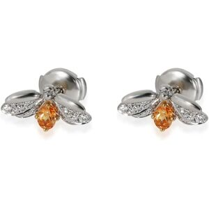 TIFFANY & CO. Paper Flowers Diamonds & Spessartine Firefly Earrings in Platinum