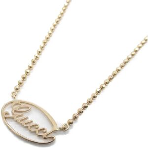 Gucci Logo oval plate Necklace Necklace Gold K18PG[Rose Gold] Gold