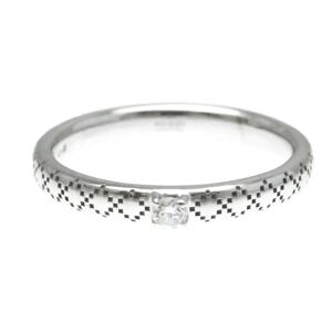 Gucci Diamantissima Ring White Gold [18K] Fashion Diamond Band Ring Silver