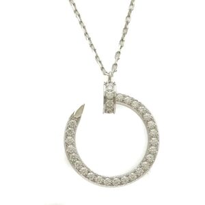 Cartier Juste un Clou Necklace Pendant K18WG 750WG White Gold Diamond D0.38ct B7224897