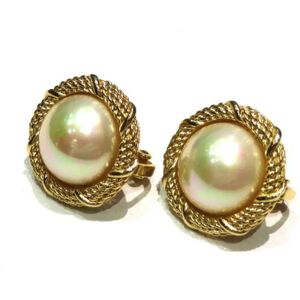 Christian Dior Dior fake pearl gold earrings brand accessories ladies