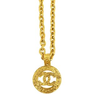 Chanel Coco Mark Long Necklace Gold 94A