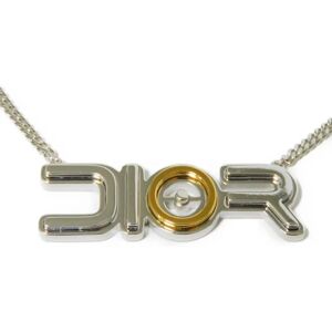 Christian Dior HOMME Necklace SORAYAMA Metal Silver Gold Hajime Sorayama Plated Men's