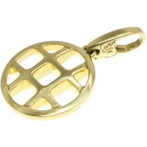 Cartier Pasha Grid Charm Yellow Gold [18K] No Stone Men,Women Fashion Pendant Necklace [Gold]