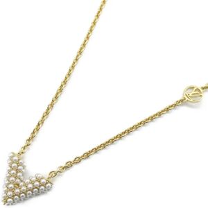 LOUIS VUITTON Collier Essential V Perle Necklace Gold Gold Plated Gold