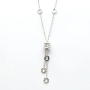 Bulgari B.zero1 White Gold [18K] No Stone Men,Women Fashion Pendant Necklace [Silver]