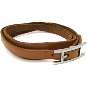 Hermes Hapi Choker Leather,Metal Bangle Black,Silver