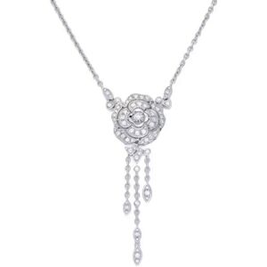 Chanel Camellia K18WG White Gold Necklace J381709