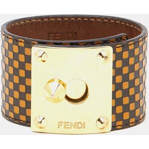 Fendi Leather Gold Tone Bracelet