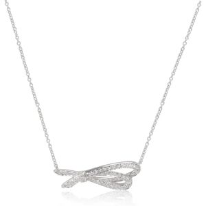 TIFFANY & CO. Diamond Bow pendant in 18k white gold 0.37 ctw