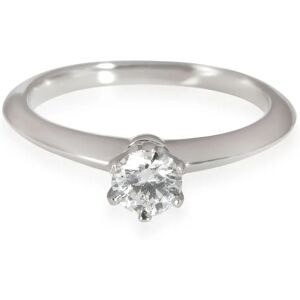 TIFFANY & CO. Solitaire Diamond Engagement Ring in Platinum H VS1 0.32 CTW