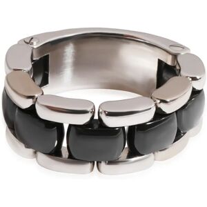 Chanel Vintage Lorenz Baumer Ultra Ring in 18K White Gold & Black Ceramic