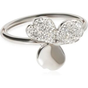 TIFFANY & CO. Paper Flowers Diamond Ring in 18k White Gold 0.16 CTW