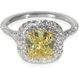 TIFFANY & CO. Soleste Yellow Diamond Engagement Ring in 18k Gold & Platinum 1.98