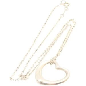 Tiffany & Co. Open Heart Necklace, Silver - Size: Width: 16 mm chain 40,50 cm