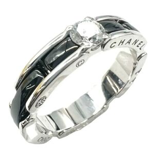 Chanel Ultra Collection Ring Small Diamond K18WG Ceramic Size: 50 No. 10 White Gold 20Q