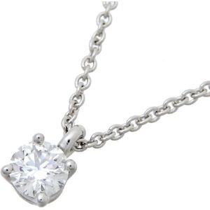 Tiffany & Co. TIFFANY Solitaire 0.21ct Diamond Women's Necklace Pt950 Platinum