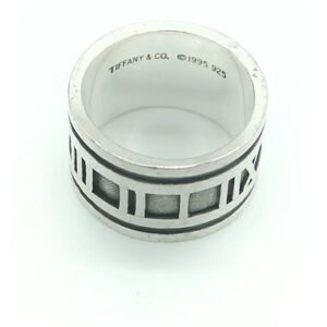 TIFFANY & Co. Atlas Wide Ring Silver 925 No.13