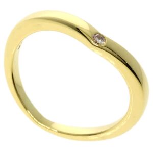 Tiffany & Co. TIFFANY Curve 1P Diamond Ring K18 Yellow Gold Women's &Co.
