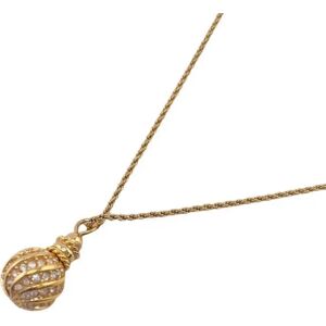 Christian Dior Dior Rhinestone Necklace Gold Women's Z0005256