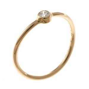 Tiffany & Co. TIFFANY&Co. Wave Single Row Ring No. 7.5 K18 Pink Gold Diamond Women's