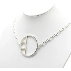 Hermes Shane Dunkle Game Long Necklace SV925 Silver Women's