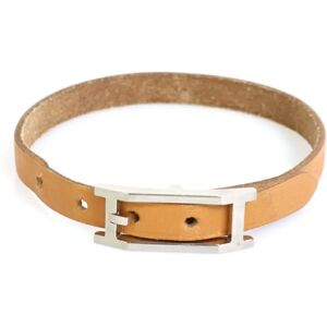 Hermes Bracelet Leather/Metal Brown/Silver Unisex