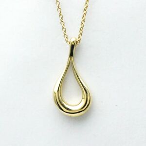 Tiffany & Co. TIFFANY Open Teardrop Necklace Yellow Gold [18K] No Stone Men,Women Fashion Pendant Necklace [Gold]