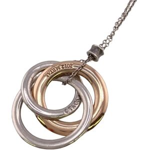 Tiffany & Co. TIFFANY&Co.  1837 Interlocking Circle 925 5.2g Necklace Silver Women's