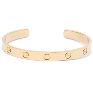 Cartier Love Bracelet Open Bangle Pink Gold [18K] No Stone Bangle Pink Gold