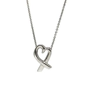Tiffany & Co. TIFFANY Loving Heart Necklace Silver Paloma Picasso Ag 925 SILVER &Co. Women's Fashion