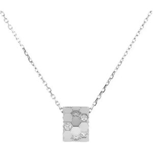 CHAUMET Be My Love Honeycomb K18WG White Gold Necklace